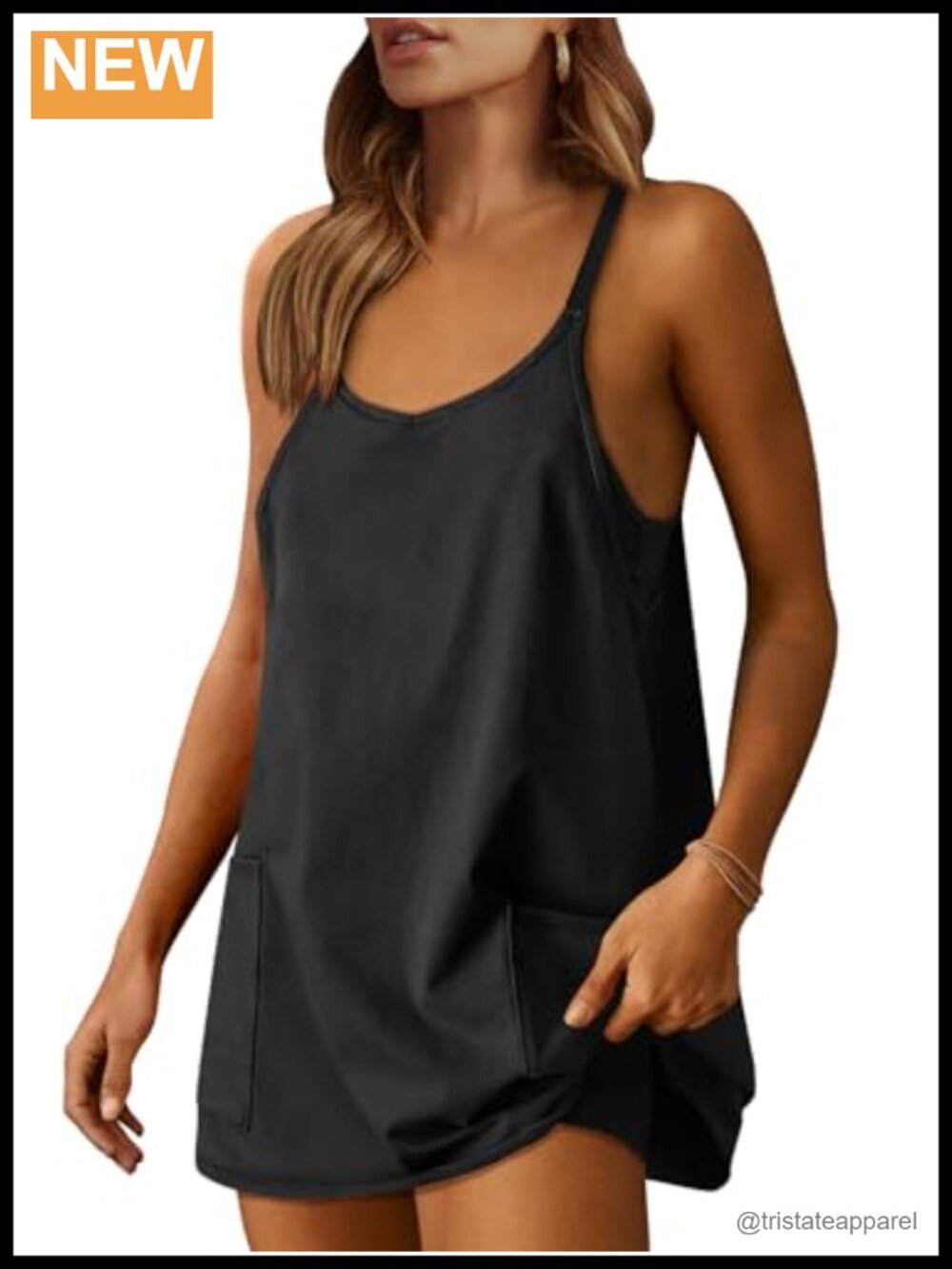 Women Athletic Dress Summer Tennis Workout Built in Shorts Sleeveless Mini